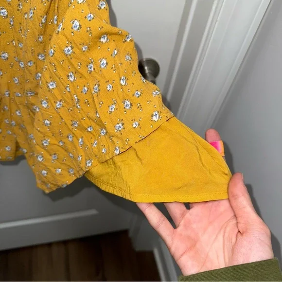 NWOT Abercrombie & Fitch Yellow Floral Mini Dress - Picture 5 of 8